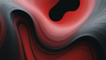 Abstract red and black swirling pattern, resembling a vortex or a tunnel.