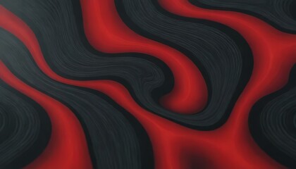 Abstract red and black waves with a soft, glowing texture.