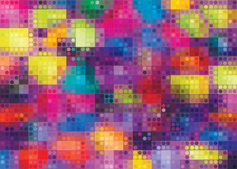 Multicolored Abstract Digital Pixel Vector Background Bright Holidays