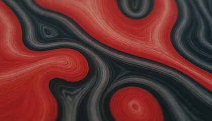 Abstract red and black swirled background with liquid effect.