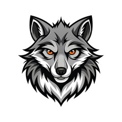 Wolf head color vector illustration design