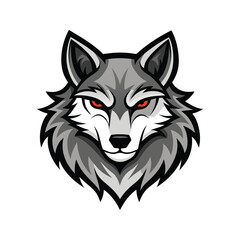 Wolf head color vector illustration design