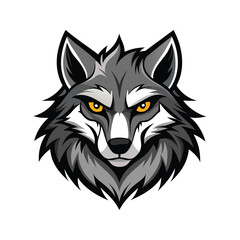 Wolf head color vector illustration design