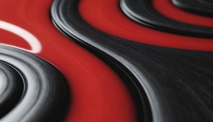 Abstract background with black and red curved lines, creating a modern and sleek look.