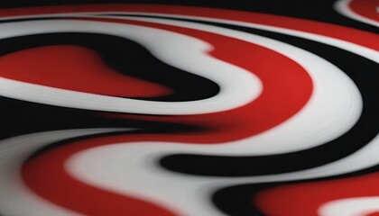 Abstract swirl background with red, white and black colors.