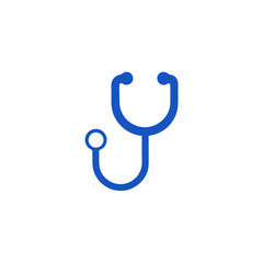 Stethoscope Icon on White Background – Vector Art