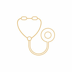 Stethoscope Icon on White Background – Vector Art