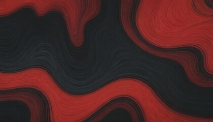 Abstract red and black wavy background.