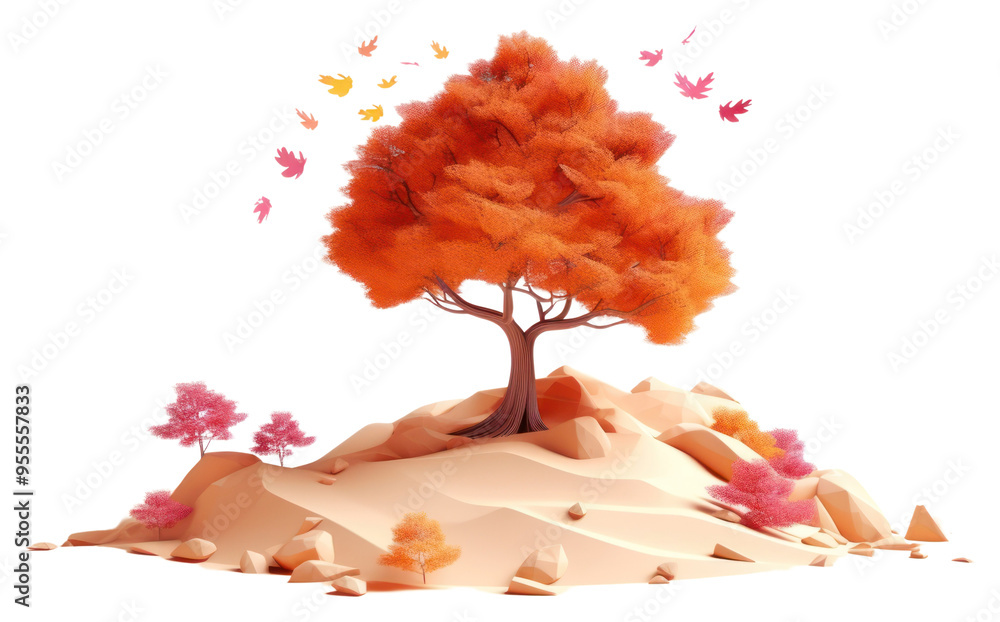 Canvas Prints PNG Tree outdoors autumn nature.