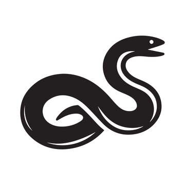 black snake coiled simple design clip art preview