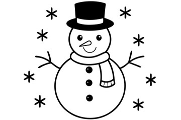 snowman with broom