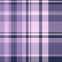 Pure tartan textile seamless, trend background check plaid. Room texture fabric vector pattern in blue and pastel colors.