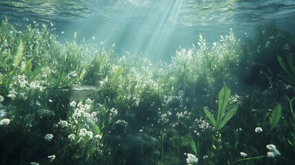 Breathtaking Underwater Seascape of Enchanting Oceanic Depths