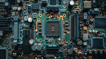 top view of circuit board 