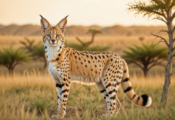 Serval in Savanna 01