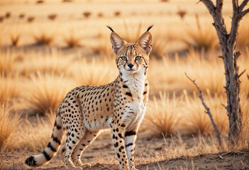 Fototapeta premium Serval in Savanna 14