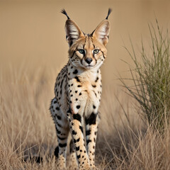Obraz premium Serval in Savanna 41