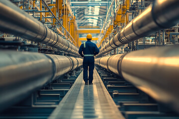 Oil and gas industry workers,  maintenance and service in hazardous areas