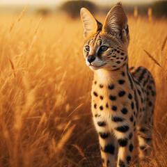 Serval in Savanna 116