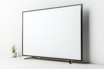 TV screen mockup on isolated background created with Generative AI