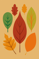  A collection of colorful autumn leaves, perfect for adding a touch of nature to your designs. These simple yet elegant graphics are ideal for fall-themed projects, seasonal decorations.