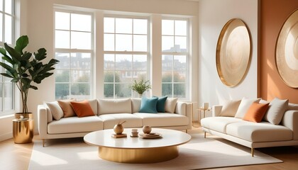 Photo interior modern design room 3d illustration