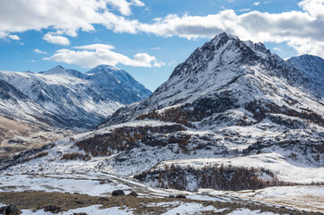 View of Altay mountains in the autumn
