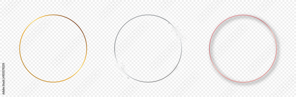 Poster set of three circle frames