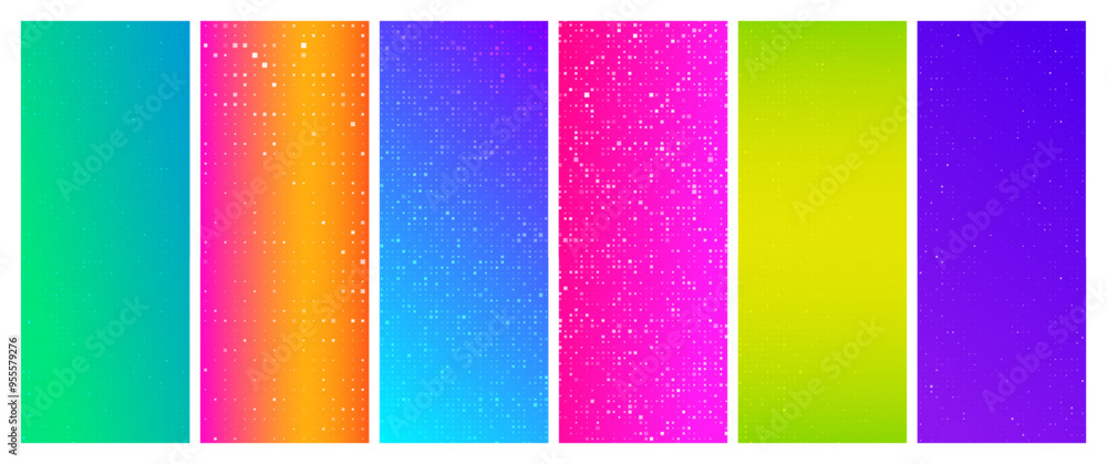 Aufkleber abstract gradient geometric background with squares