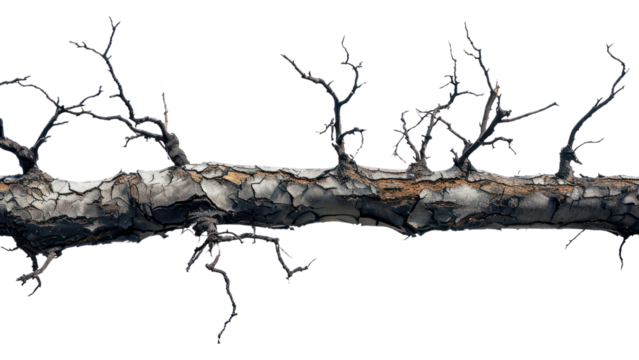 PNG  French fired burnt plant tree wood.