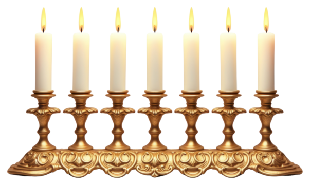 PNG Hanukkah menorah candle hanukkah gold white background.