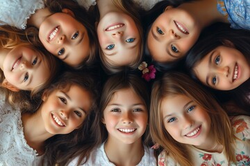 Obraz premium Circle of young friends