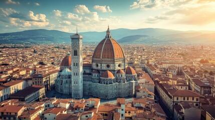 Fototapeta premium Florence South Carolina. Duomo Cathedral Santa Maria del Fiore in Italy Tuscany