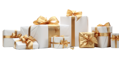 PNG Gift present ribbon gold.