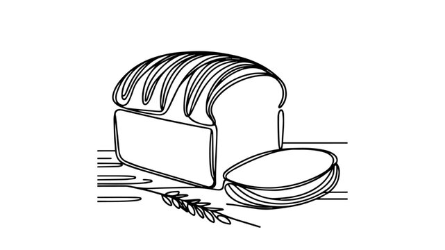 recommend clip art: sliced bread line art illustration