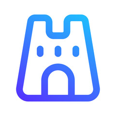 sand castle gradient icon
