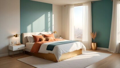 Photo interior modern design room 3d illustration