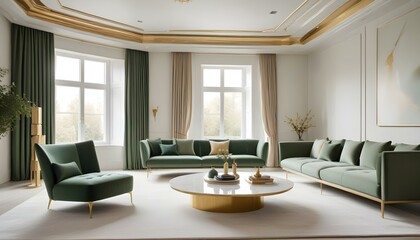 Photo interior modern design room 3d illustration