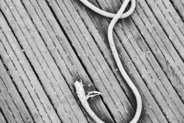 piece of rope on the dock