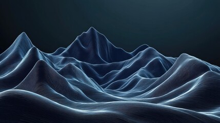Fototapeta premium An abstract outline of mountains with flowing lines, creating a modern and stylish design with ample room for messaging.