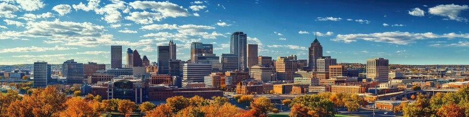 Fototapeta premium St. Paul Mn Skyline. Urban City Landscape with Skyline and Architecture Panorama