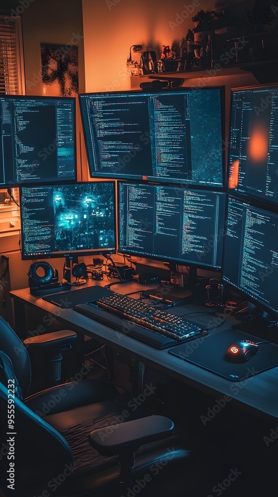 Aufkleber proficient developer masterfully navigates cloud in streamlined workspace
