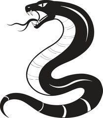 Black snake silhouette vector art illustration, snake silhouette,