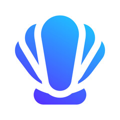 Naklejka premium seashell gradient fill icon