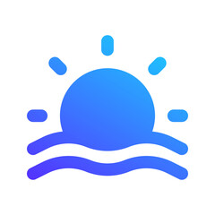 sunrise gradient fill icon