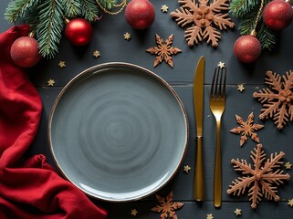 christmas table setting