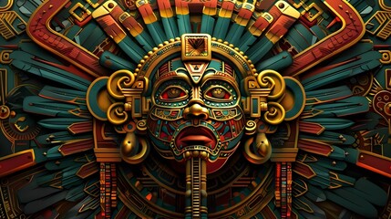 Obraz premium AZTEC CONCEPT ILLUSTRATION