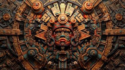 Obraz premium AZTEC CONCEPT ILLUSTRATION