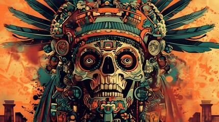 Obraz premium AZTEC CONCEPT ILLUSTRATION