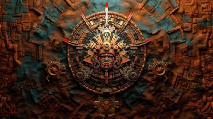 Obraz premium AZTEC CONCEPT ILLUSTRATION